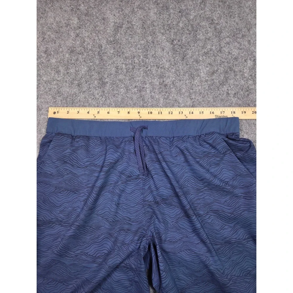 Patagonia Board Shorts Mens XL Blue Topographic Wave Print Recycled Polyester